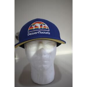 Vintage NBA Denver Nuggets 7 1/4 Hat Mitchell & Ness Rainbow Skyline Logo B
